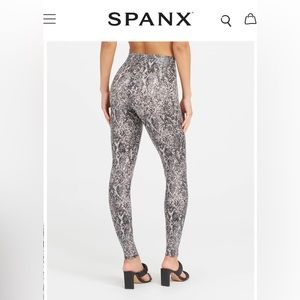Spanx Snake Faux Leather Shine Leggings